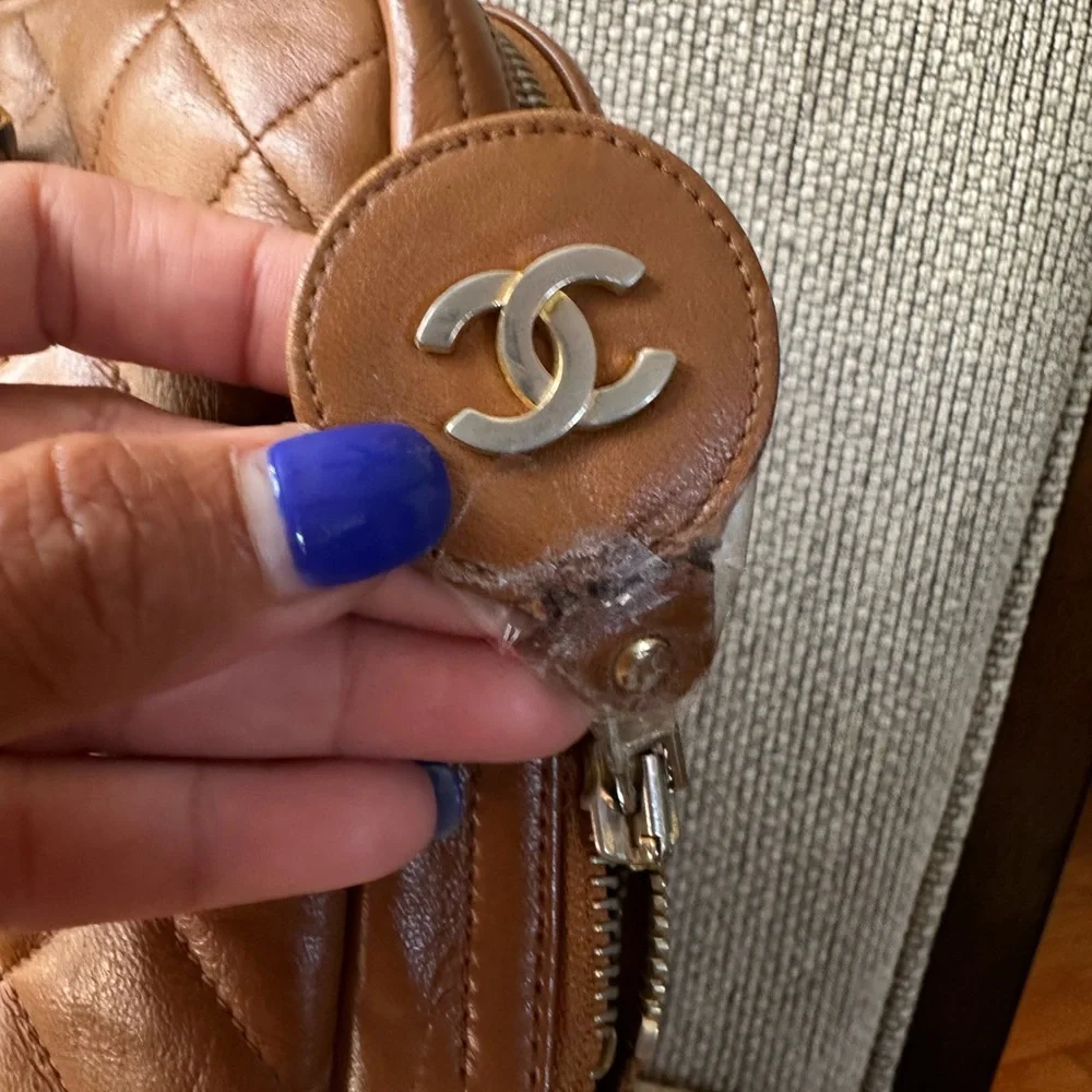 Vintage Chanel large camera bag style/Tote